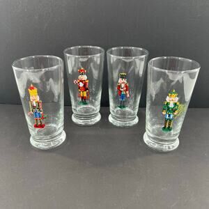 Williams Sonoma Twas the Night Before Christmas Nutcracker High Ball Glass